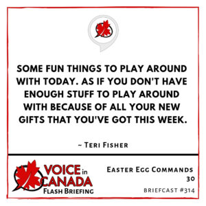 Voice in Canada Flash Briefing Quote 314