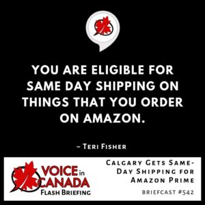 Calgary Gets Same-Day Shipping for Amazon Prime