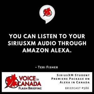 SiriusXM Student Premiere Package on Alexa in Canada