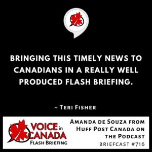 Amanda de Souza from Huff Post Canada on the Podcast