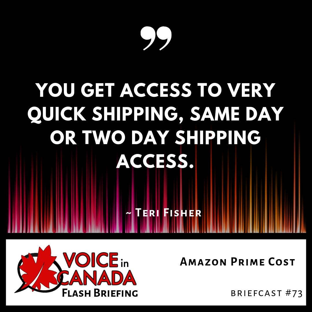 Amazon Prime Cost Voice in Canada