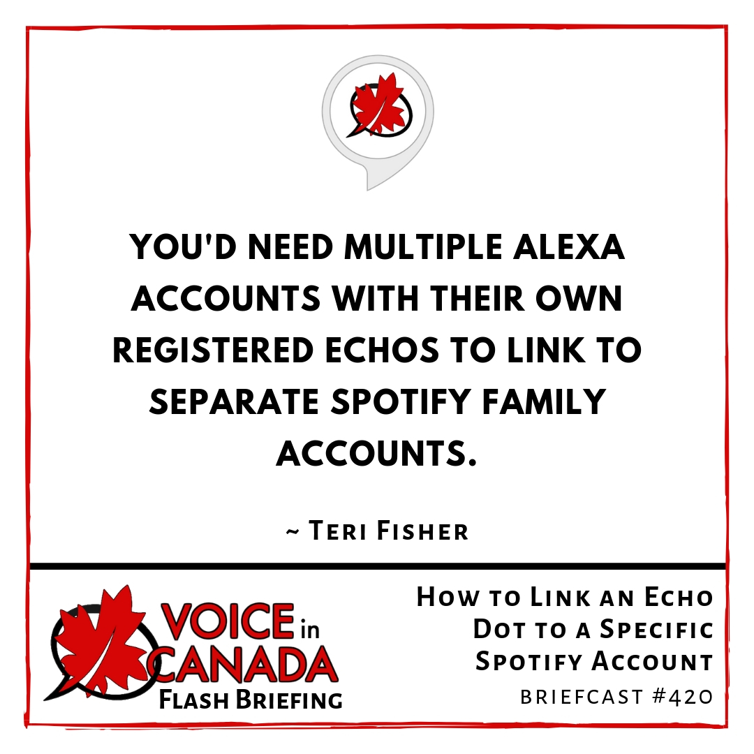 How to Link an Echo Dot to a Specific Spotify Account - Voice in Canada