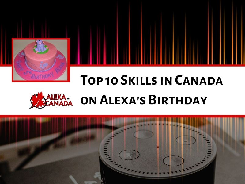 Top 10 Skills in Canada on Alexa's Birthday