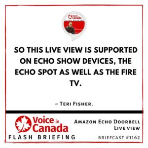 Amazon Echo Doorbell Live view