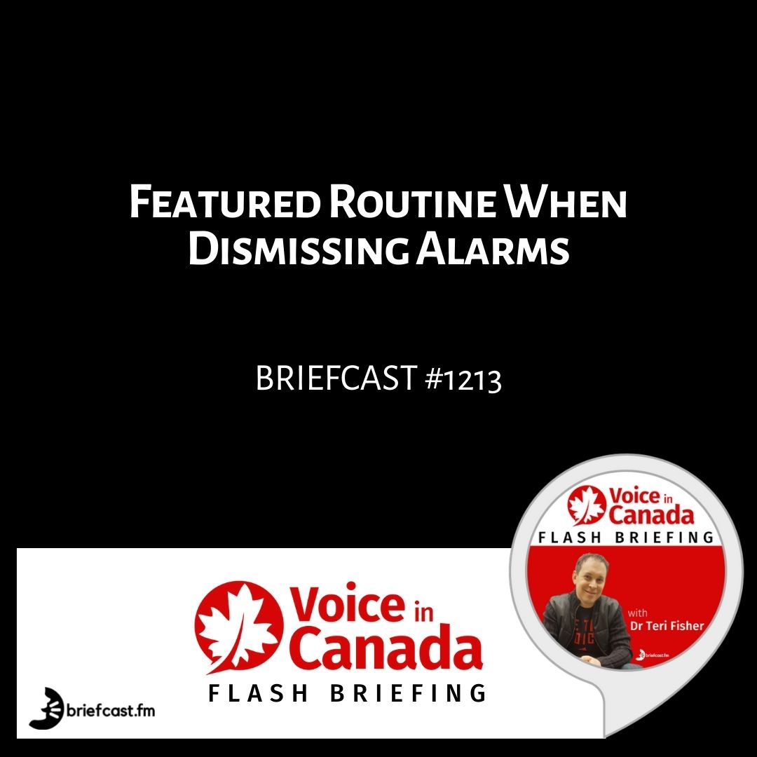 Featured Routine When Dismissing Alarms