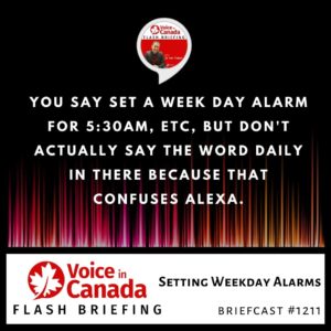 Setting Weekday Alarms