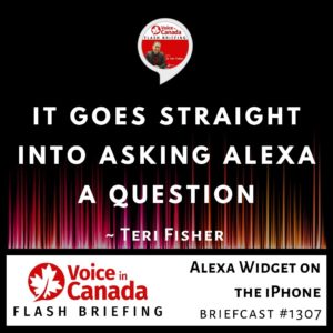 Alexa Widget on the iPhone to Go Straight into Asking Alexa a Question