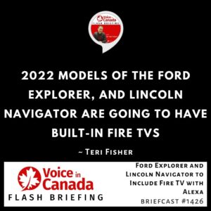 Ford Explorer and Lincoln Navigator to Include Fire TV with Alexa